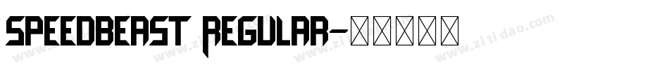 SpeedBeast Regular字体转换